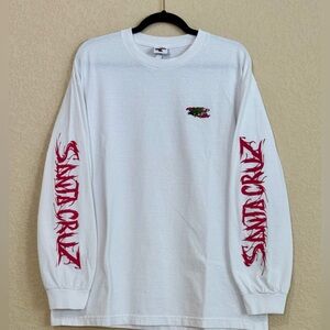 Vintage 1985 Santa Cruz Skateboards Wave Slasher Keith Meek L/S - Size XL